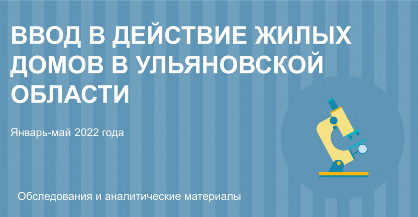 Ввод в действие жилых домов  в Ульяновской области в январе-мае 2022 года